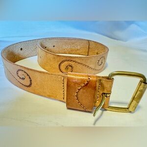 Linea Pelle genuine stitched leather belt